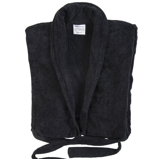 Cotton Velour Gown | Black
