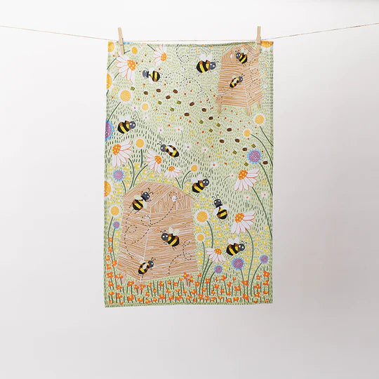 Daisy Bee Tea Towel