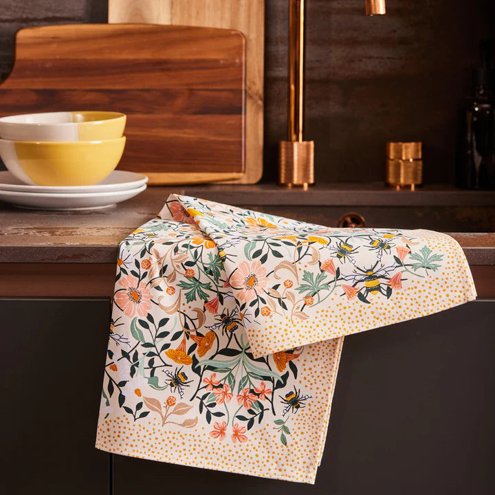 Bee Bloom Tea Towel