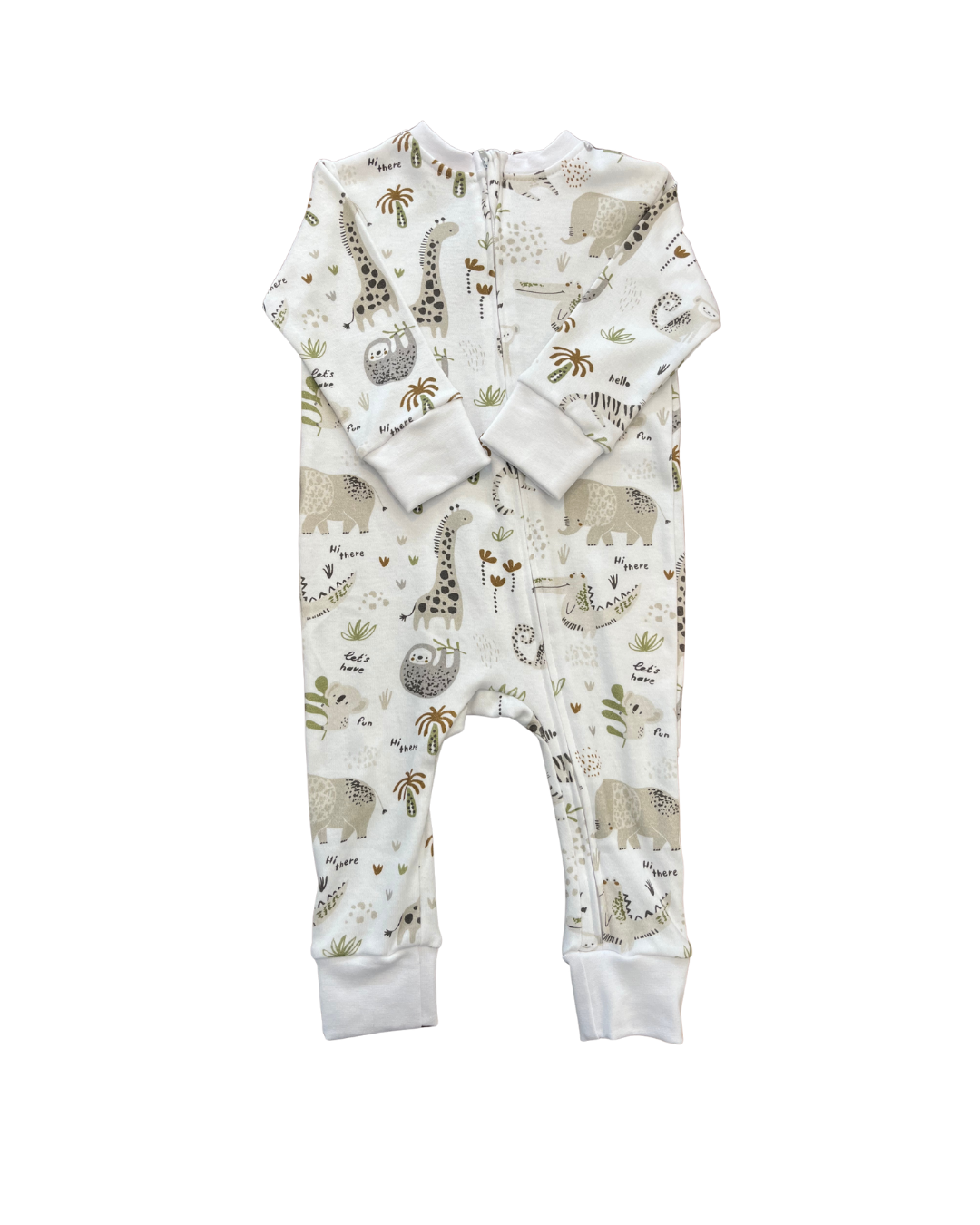 Cuff Romper with No Feet | Hi There White