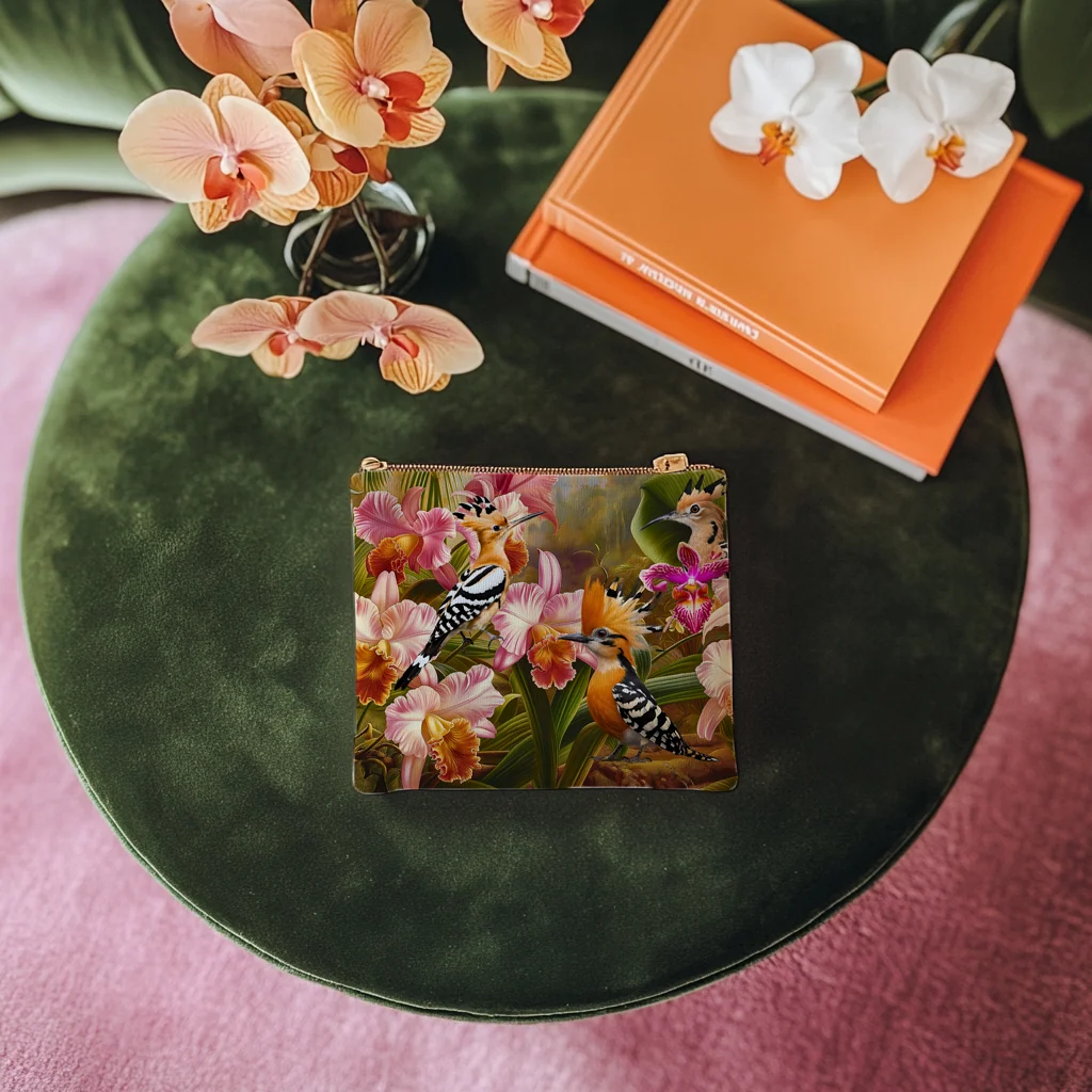 Vintage Hoopoes | Coin Purse 13 x13 cm