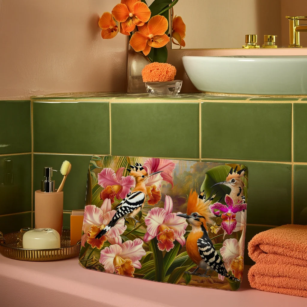 Vintage Hoopoes | Cosmetic Bag 16 x 21 cm