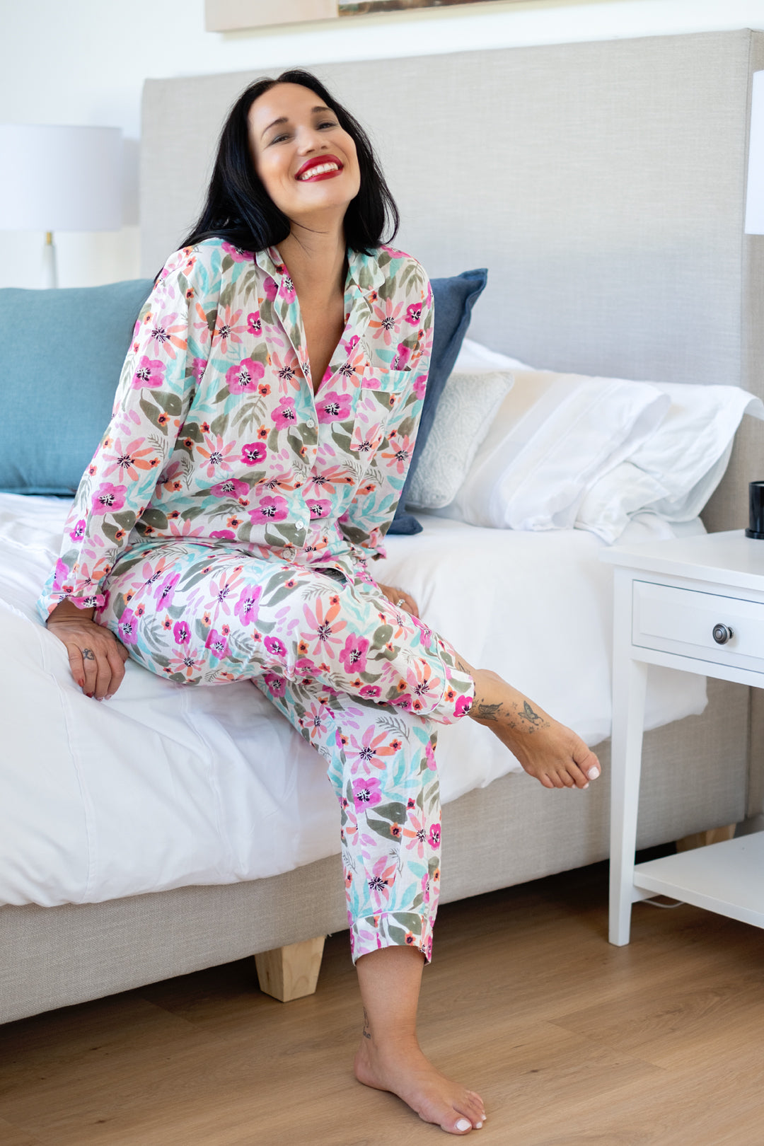 Long Sleeve Top and Long Pant | Floral Time | 100% Indian Cotton