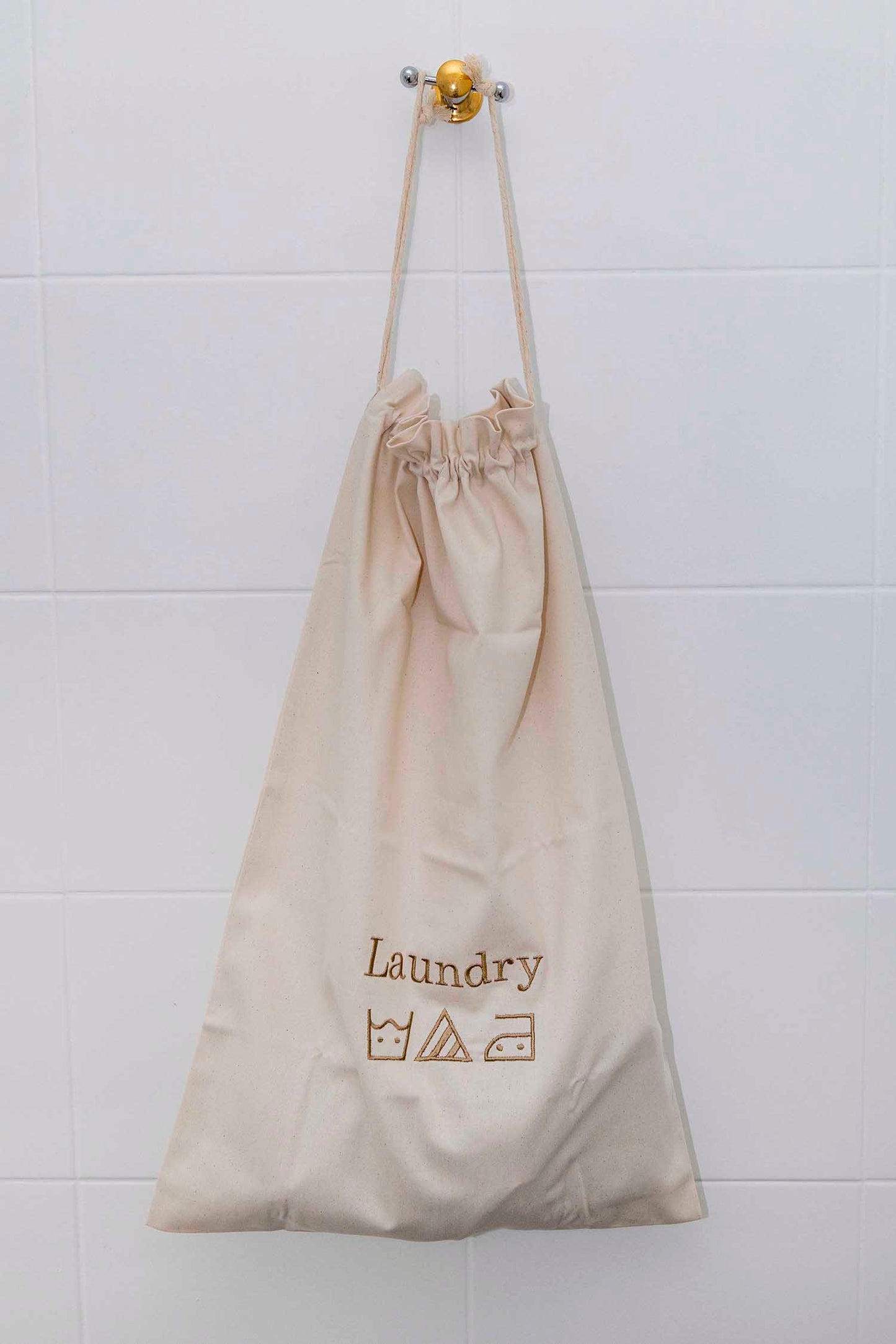 Laundry bag | small cream | Washing Symbols