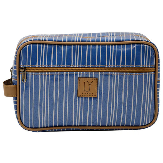 Large Toiletry Bag - Stripes Blue
