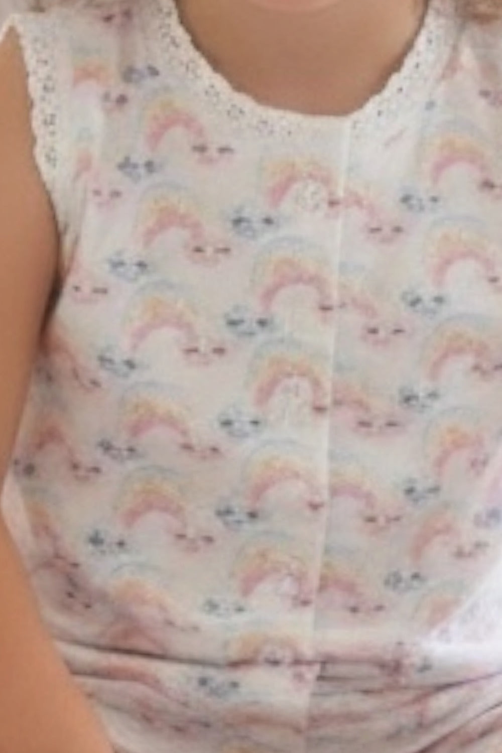 Sleepy Clouds Classic Kiddies Pjs |With Vest and Lace
