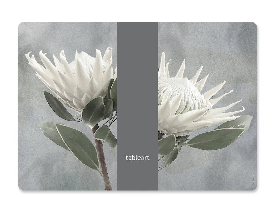 Placemats Rectangle | Double White King Protea