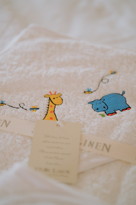 Baby Hooded Cotton Towel | Hippo & Giraffe