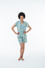 Load image into Gallery viewer, Periwinkle - Manderin Short Sleeve Top &amp; Short Pant
