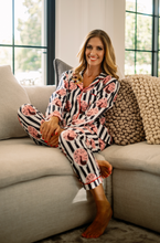 Load image into Gallery viewer, Pink Peacock 100% Indian Cotton Pjs - Long Sleeve Top and Long Pant
