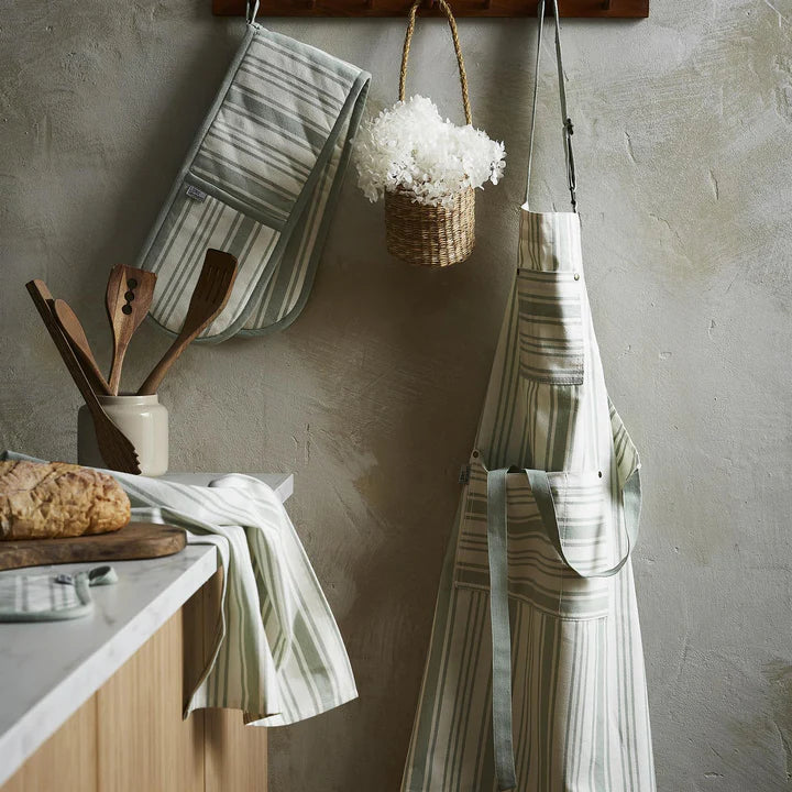 Sage Stripe Apron