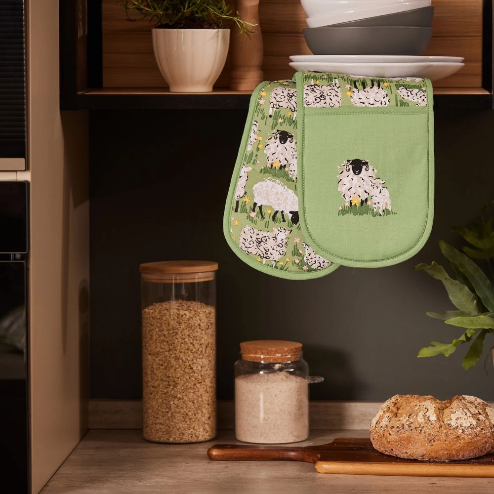 Sheep Double Oven Gloves