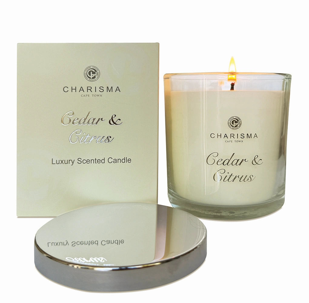 Cedar and Citrus Luxury Scented Candle