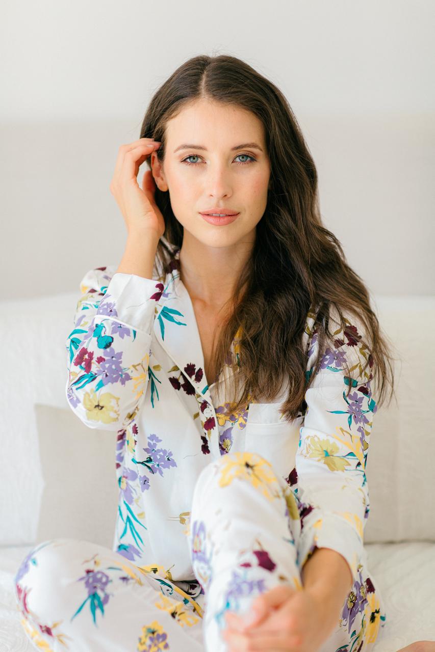 Long Sleeve Top & Pant | Pretty Plum Floral | 100% Rayon