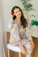 Load image into Gallery viewer, Pretty Plum Dreams Collection - Lavender &amp; Lemon Lily - 100% Rayon Long Sleeve Top &amp;  Pant
