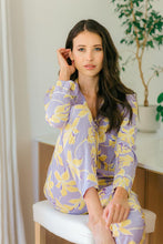 Load image into Gallery viewer, Pretty Plum Dreams Collection - Lavender &amp; Lemon Lily - 100% Rayon Long Sleeve Top &amp;  Pant
