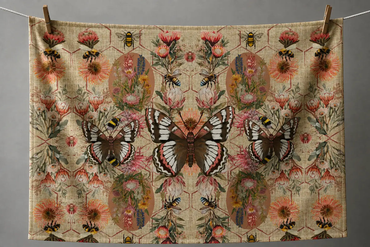 3 Butterflies | Tea Towel 64 x 44 cm