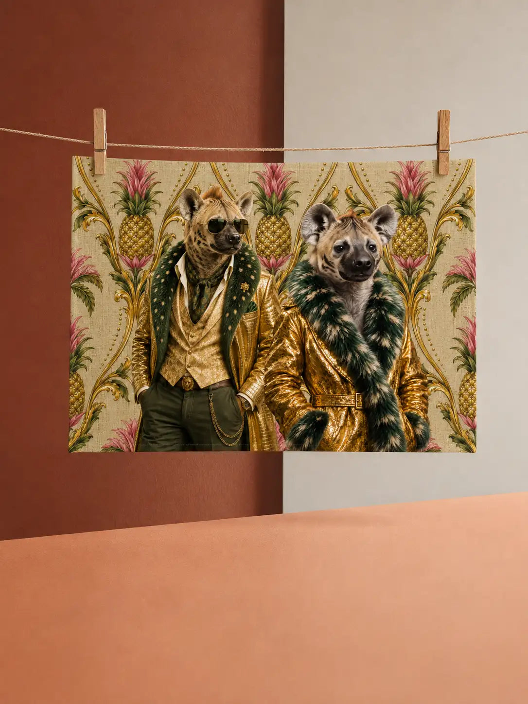 The Tourist Hazel And Hymie Hyena | Tea Towel 64 x 44 cm