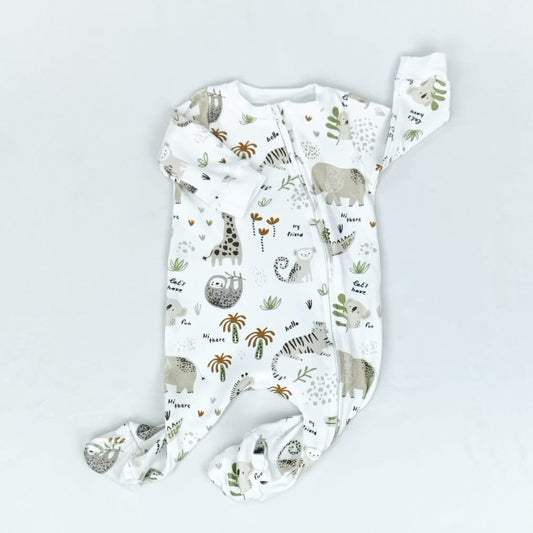 Footy Romper with Feet | Hi There