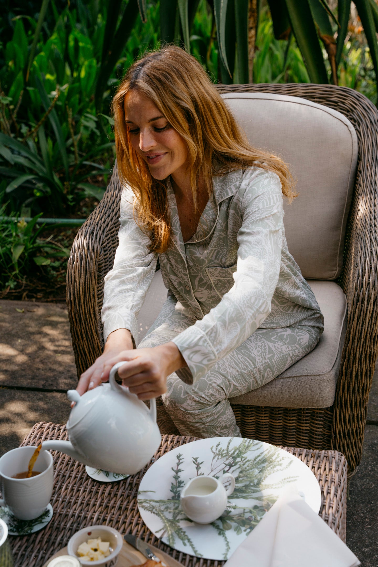 Long Sleeve Top & Pants | Sage Leaf | 100% Rayon