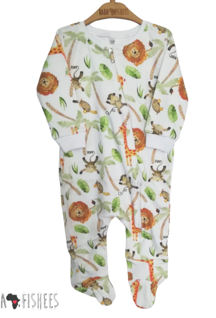 Footy Romper with Feet | Simba