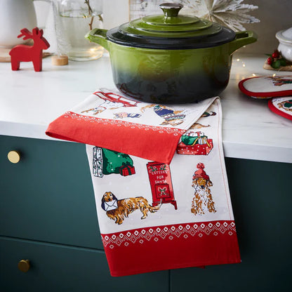 Merry Mutts Tea Towel