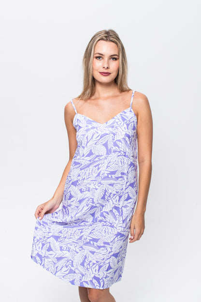 Chemise | Lilac White | 100% Rayon