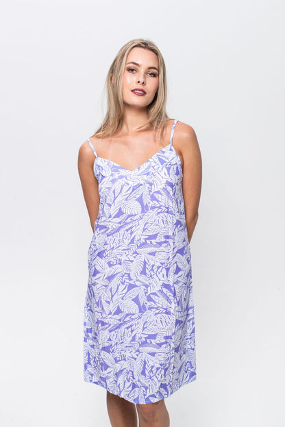 Chemise | Lilac White | 100% Rayon