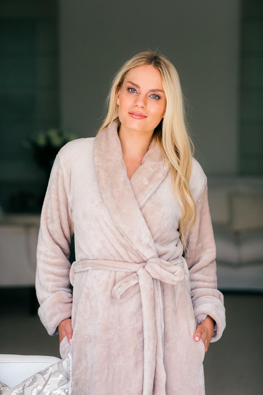 Plush Fleece Waltz Gown | Stone