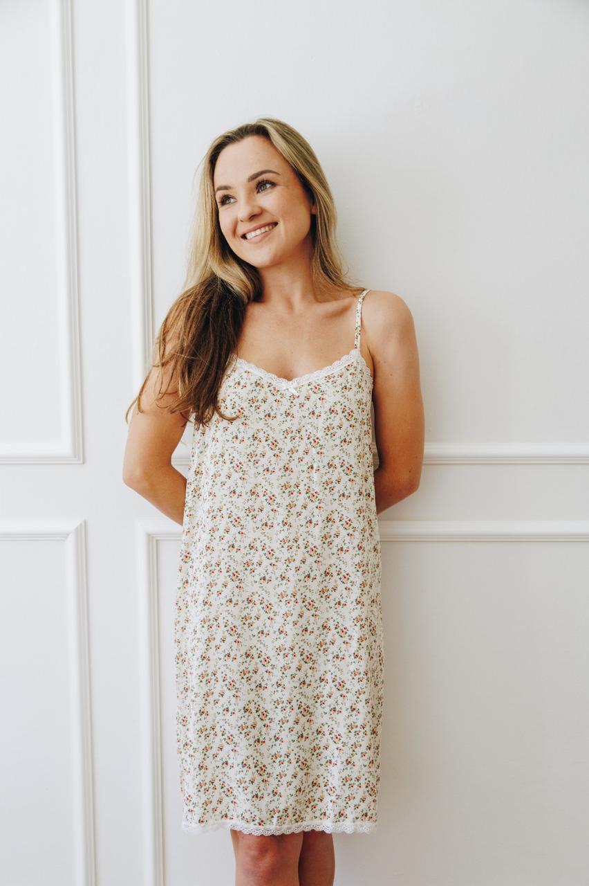 Chemise | Rosebud Ditsy Floral  | 100% Rayon