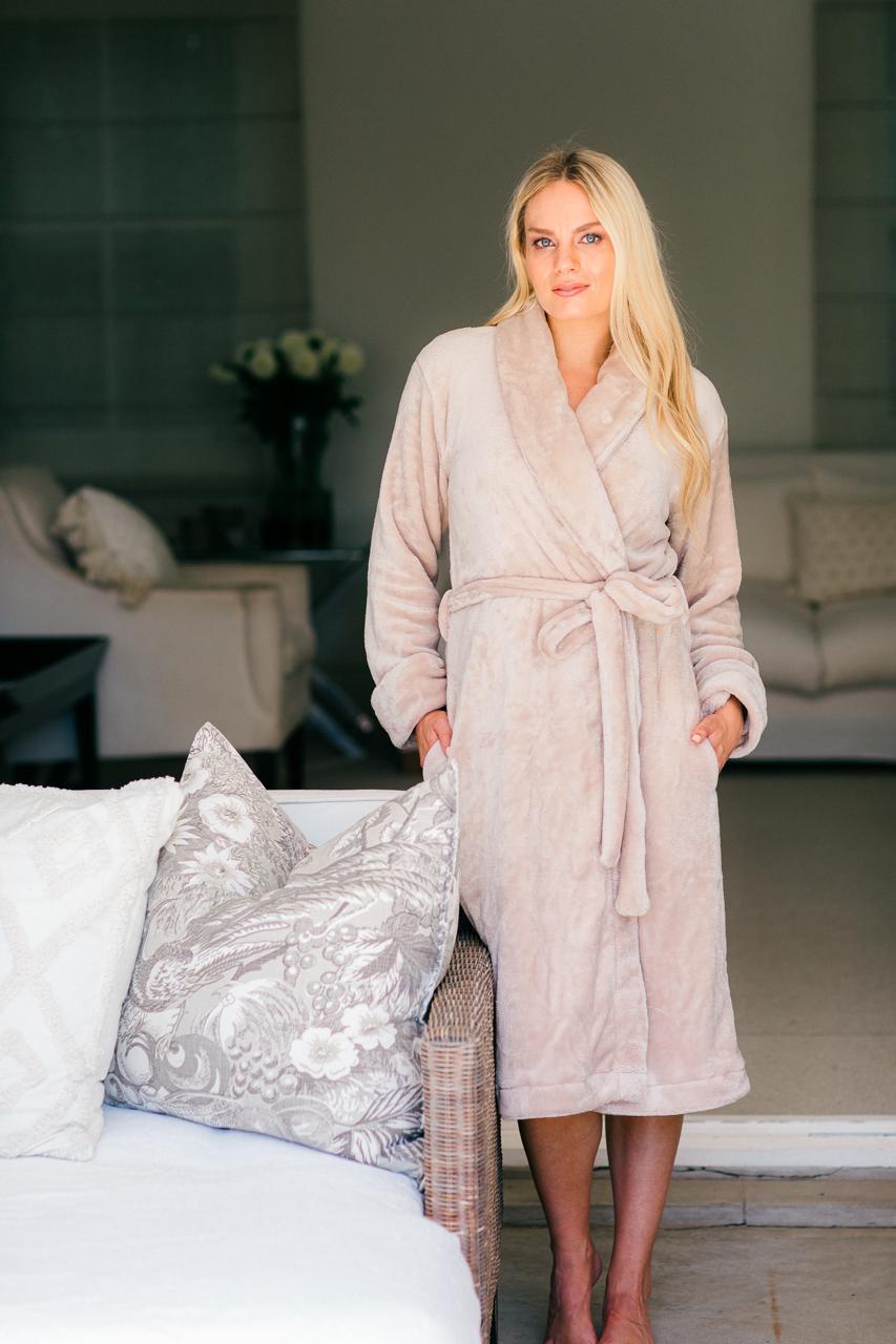 Plush Fleece Waltz Gown | Stone
