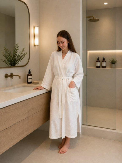 White Gown| Rayon Linen Blend