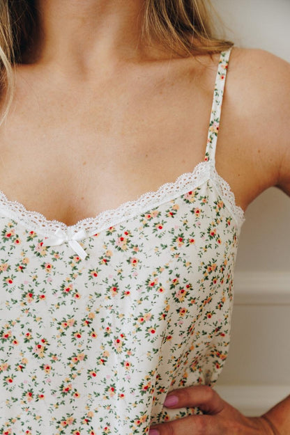 Chemise | Rosebud Ditsy Floral  | 100% Rayon