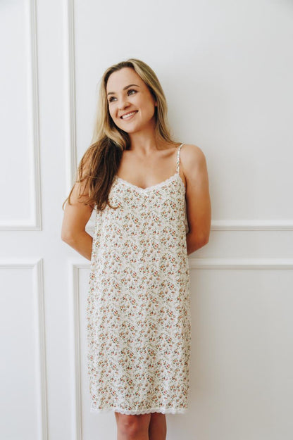 Chemise | Rosebud Ditsy Floral  | 100% Rayon