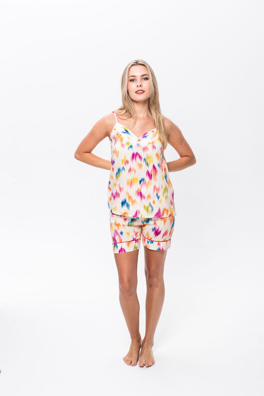 Cami Short Set | Paint Splat | 100% Rayon
