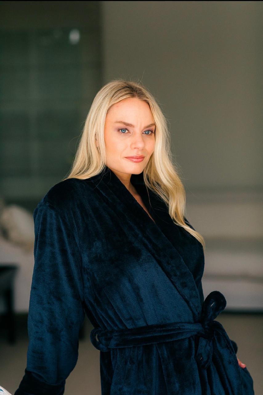 Waltz Gown | Navy Plush Fleece