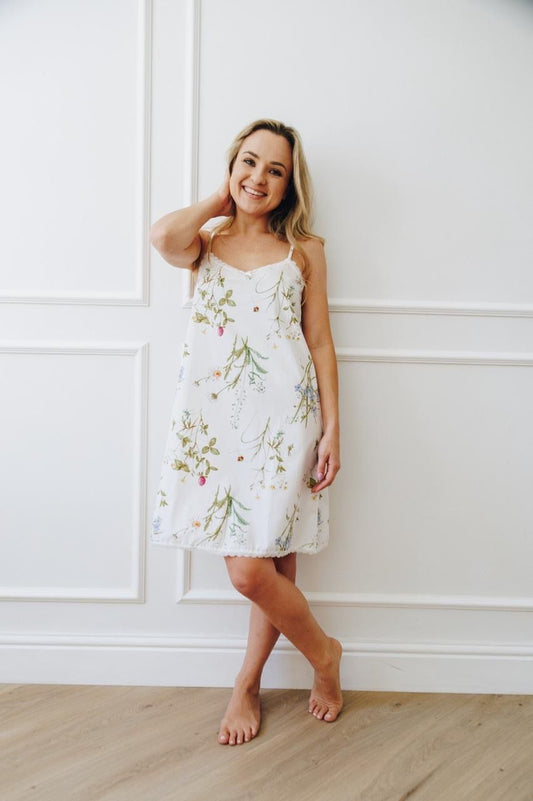 Chemise | Botanical Floral | 100% Cotton