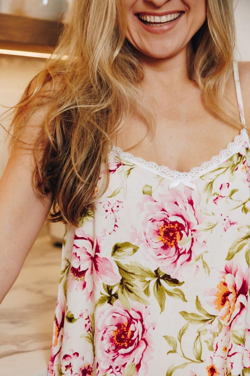 Chemise | Peony Floral | 100% Rayon