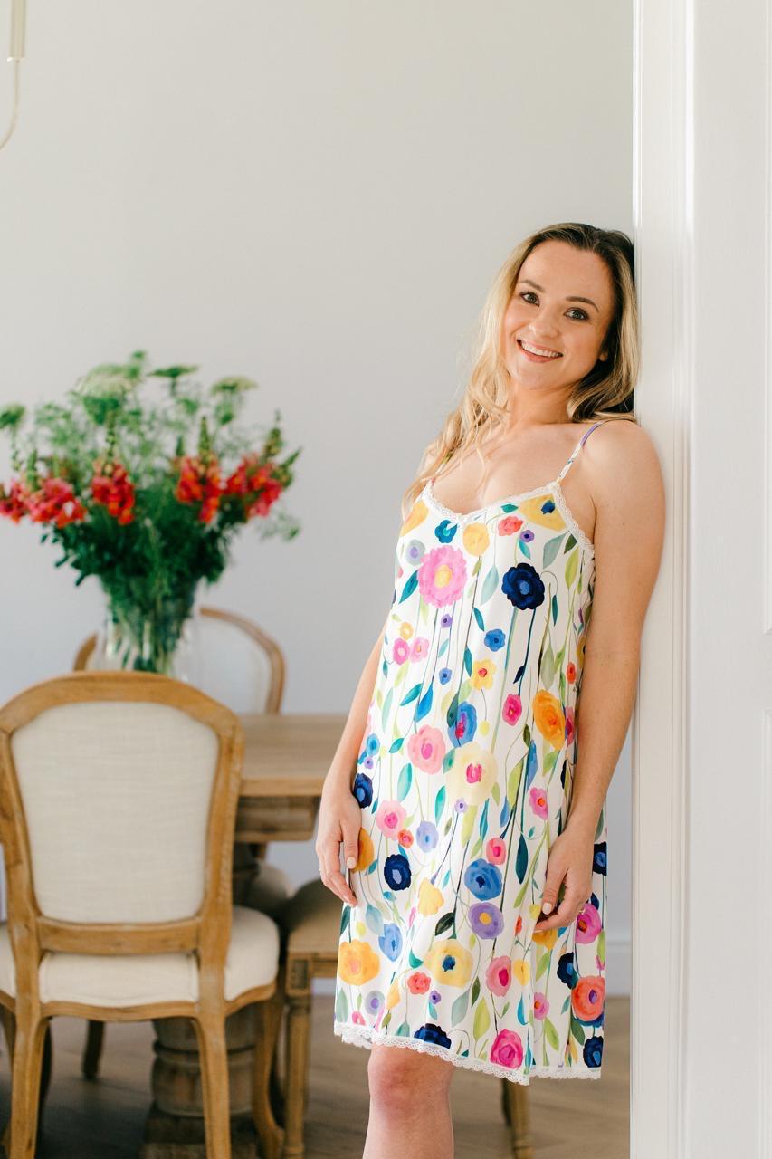 Chemise | Poppy Fields | 100% Rayon