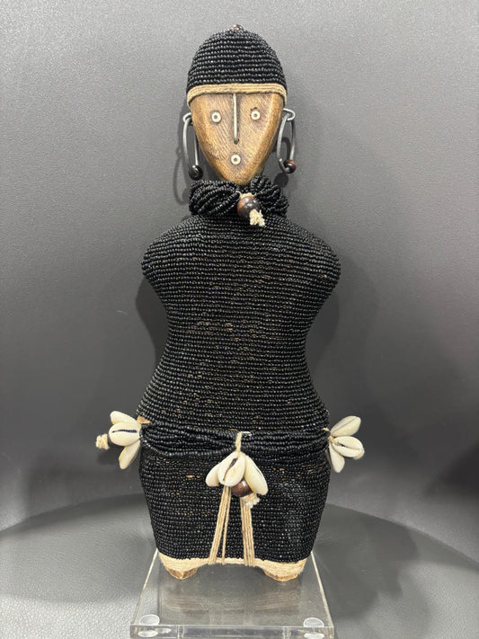 Wooden Naamji Dolls | Black Beaded Head