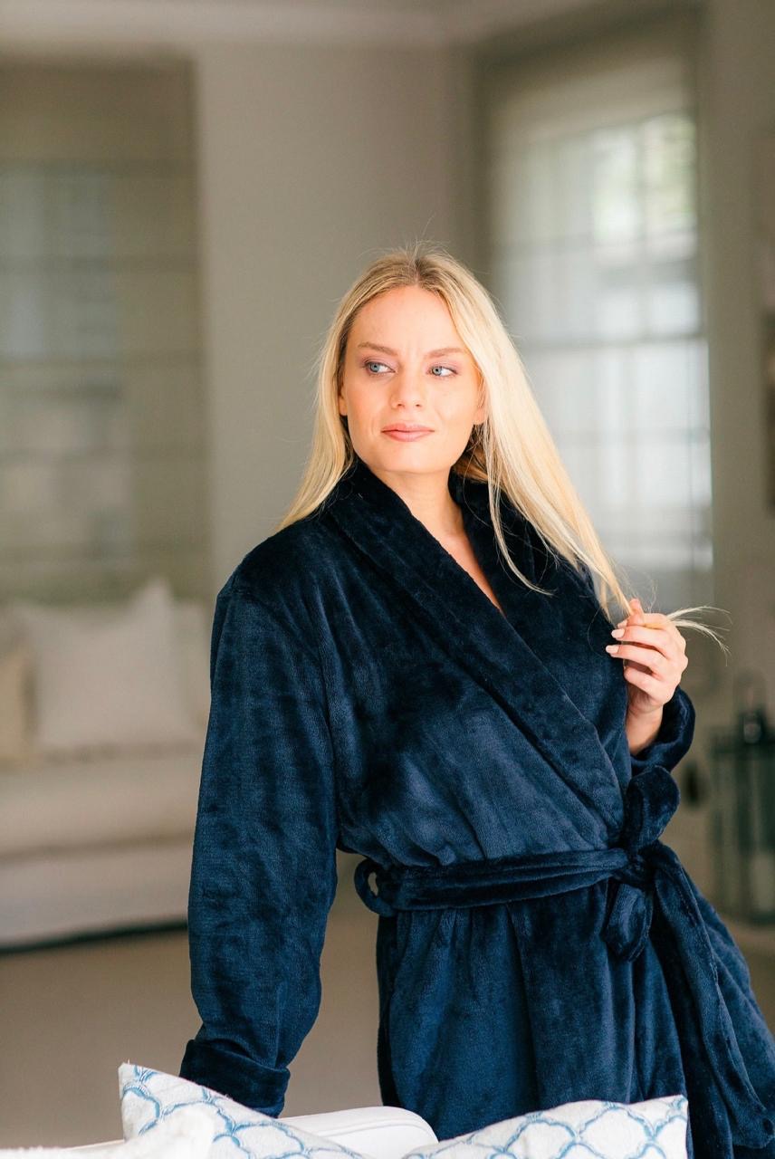 Waltz Gown | Navy Plush Fleece