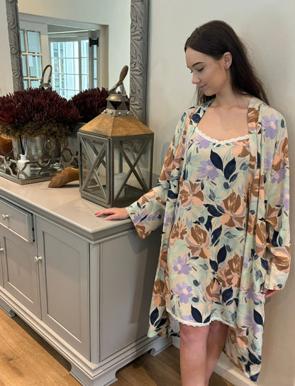 Kimono Gown | Soft Meadow | 100% Rayon