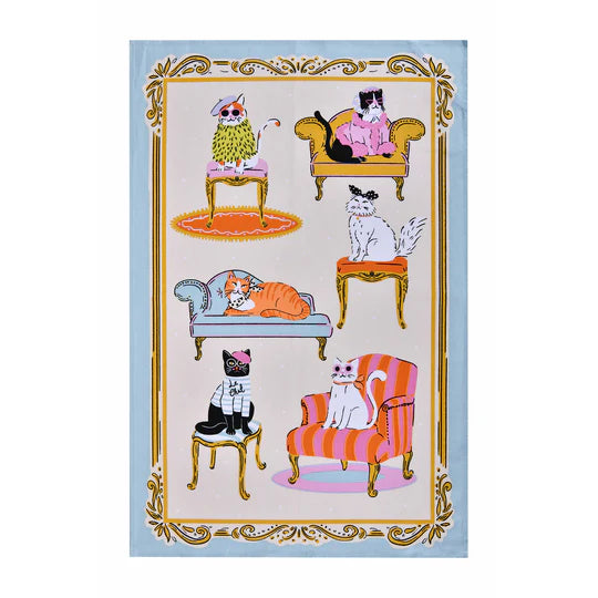 Cool Cats Tea Towel