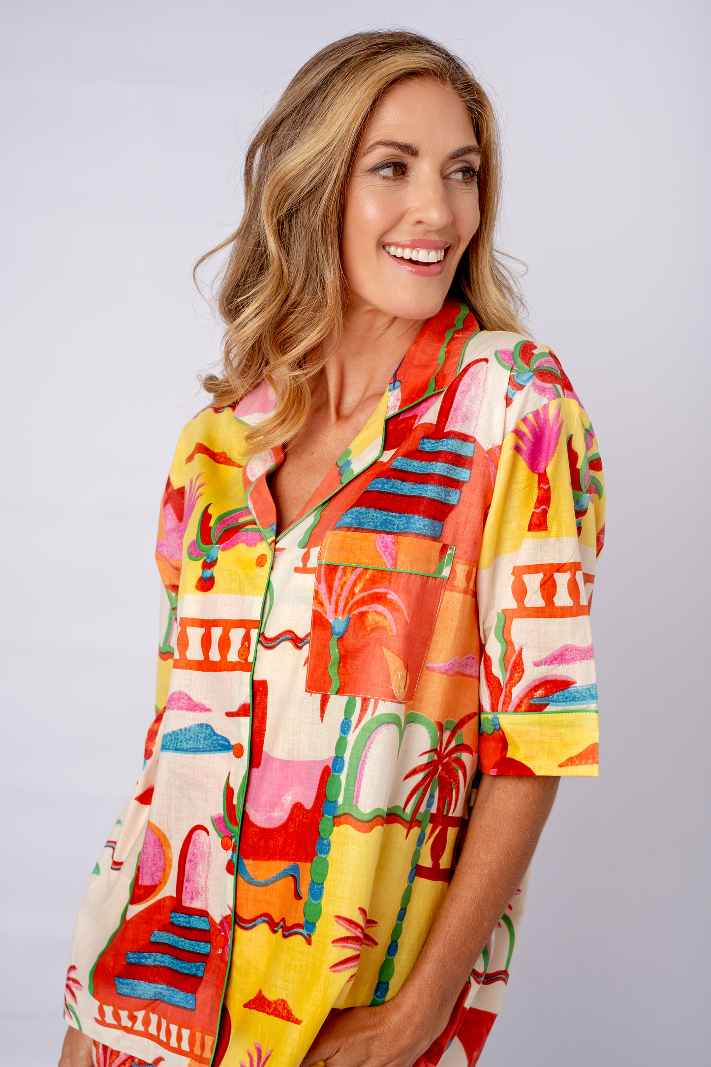 Classic Short Pj Set | Tropical Floral | 100% Indian Cotton