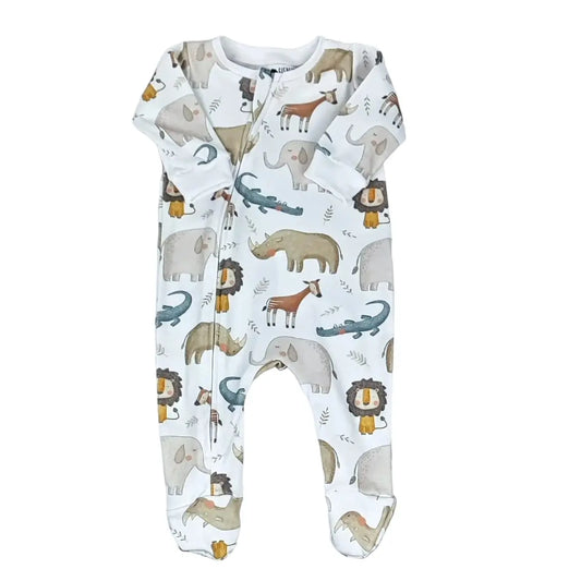 Footy Romper with Feet | Okapi