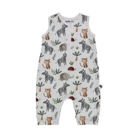 Henley Romper | Zebra Party
