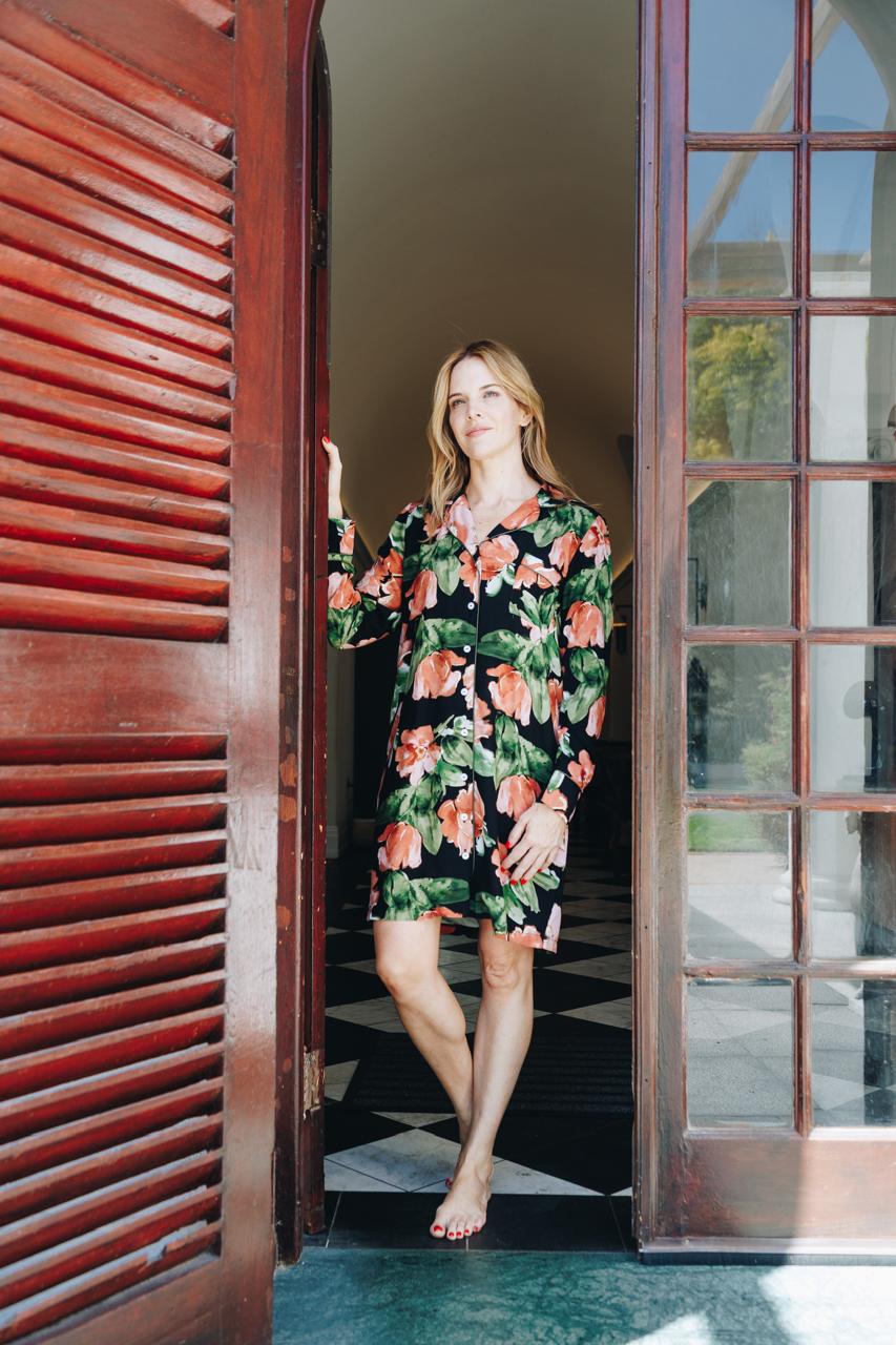 Classic Long Sleeve Sleepshirt | Dreamy Black Coral | 100% Rayon