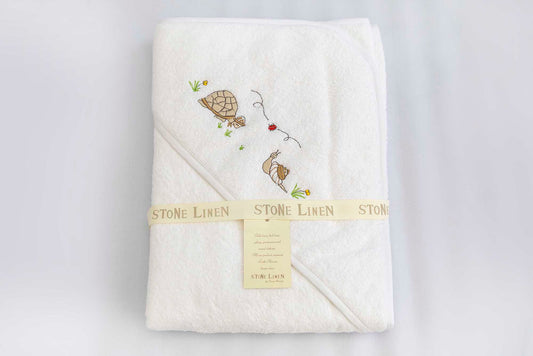 Baby hooded cotton towel Snail