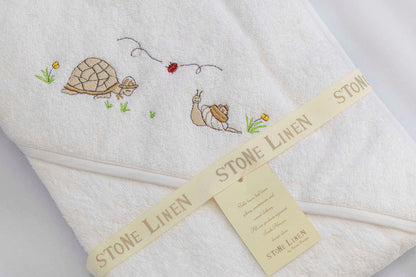 Baby hooded cotton towel Snail