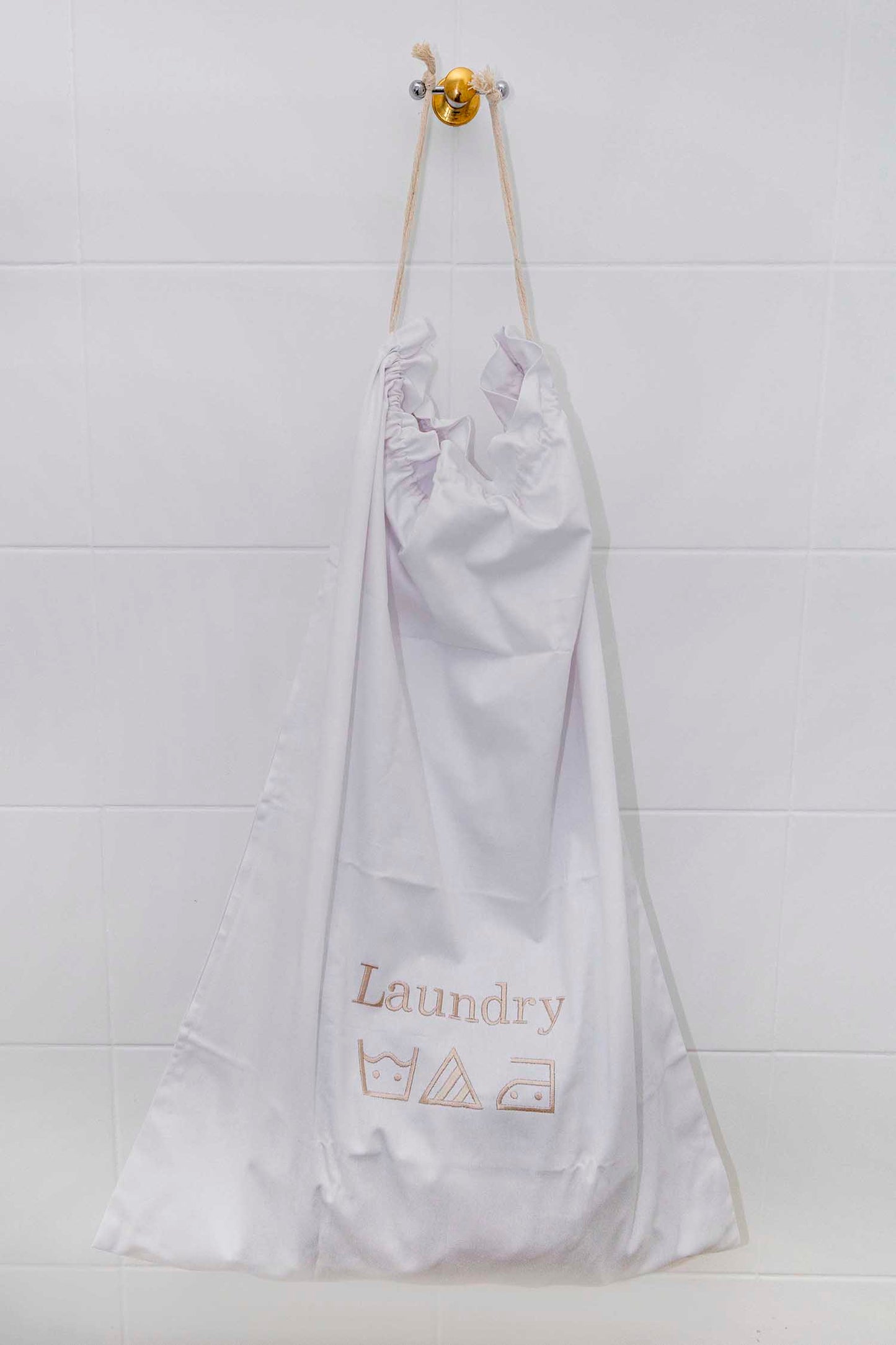 Laundry bag | large white|Washing Symbols